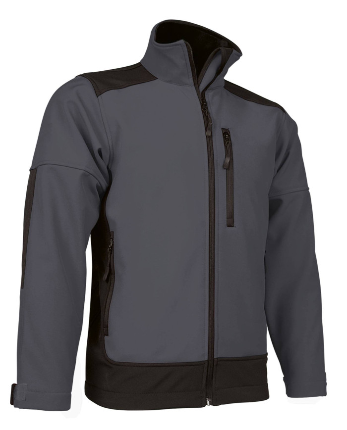 Chaqueta softshell SAPONI gris carbón-negro