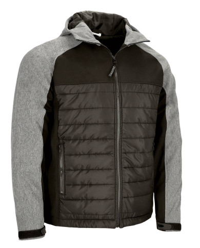 Chaqueta con capucha acolchada BERING negro-antracita