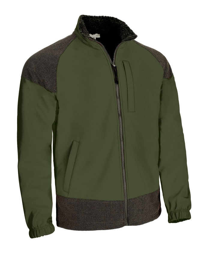 Chaqueta softshell CALEDONIA marron nogal-negro