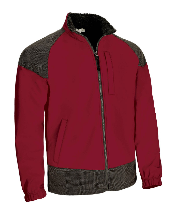 Chaqueta softshell CALEDONIA marron nogal-negro