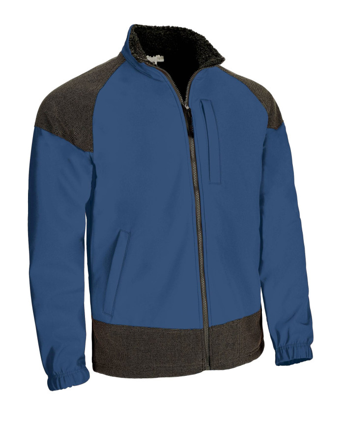 Chaqueta softshell CALEDONIA marron nogal-negro
