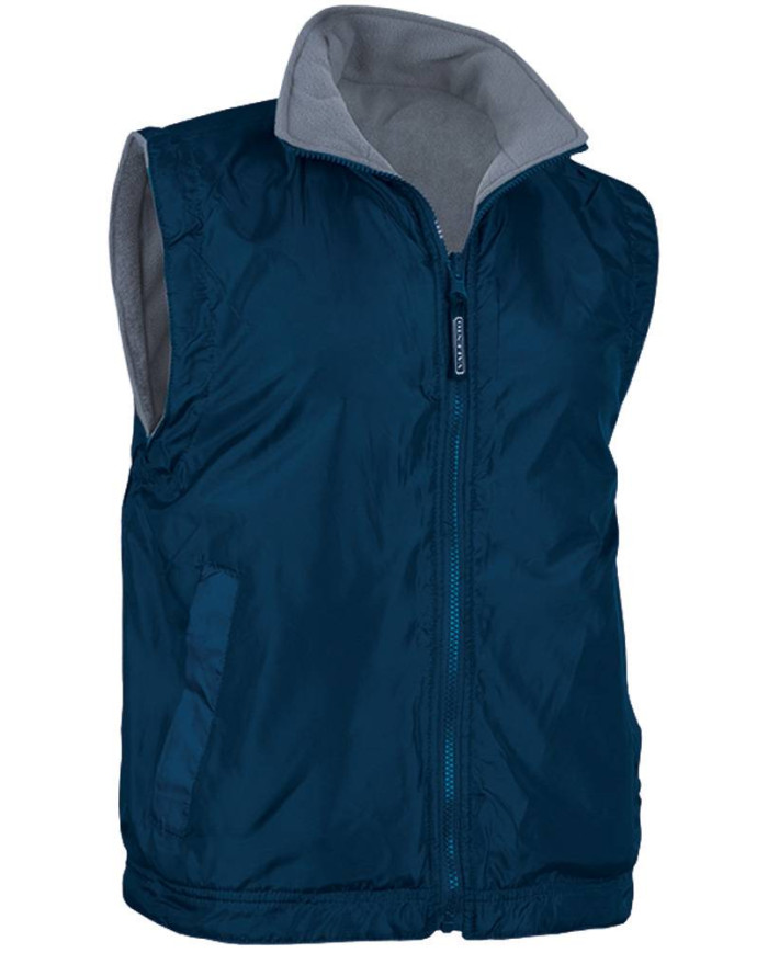 Chaleco reversible ASPEN azul marino orión-gris humo