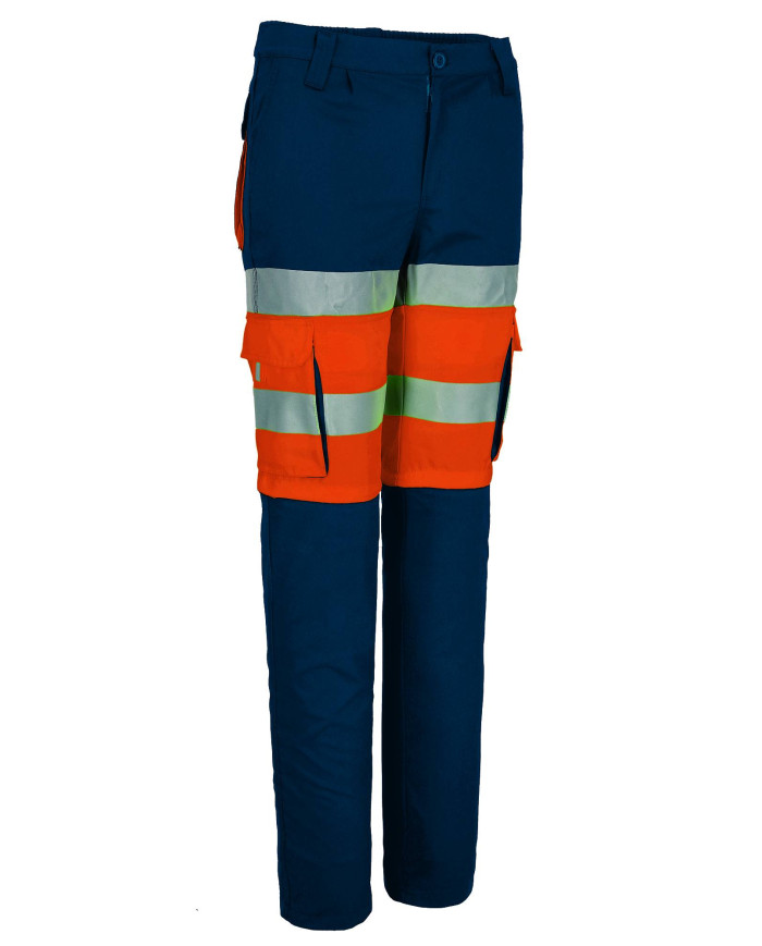 Pantalón desmontable A.V. PRODAR naranja flúor-azul marino orión