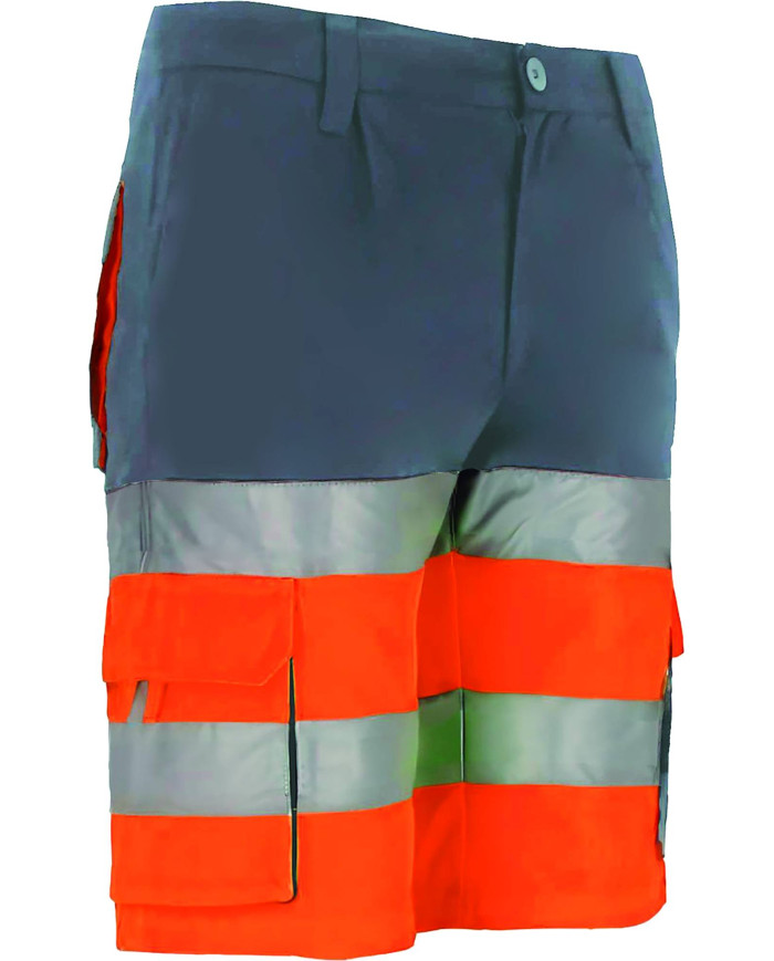 Bermuda A.V. BRANDON naranja fluor-gris carbon