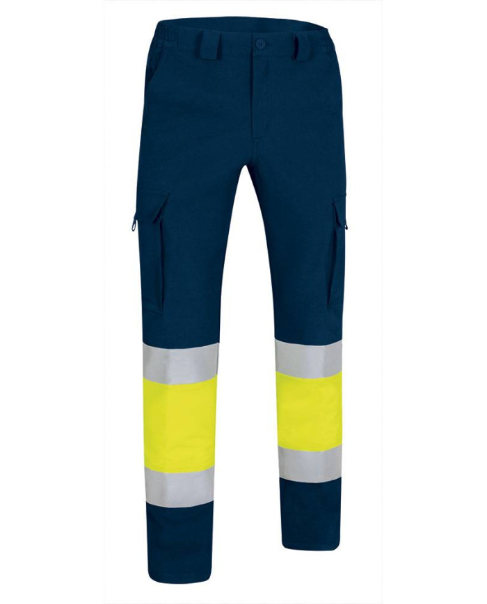 Pantalón A.V. RIGEL naranja flúor-azul marino orión