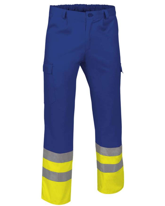 Pantalón A.V. TRAIN naranja flúor-azul marino orión