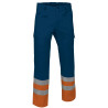 Pantalón A.V. TRAIN naranja flúor-azul marino orión