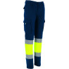 Pantalón A.V. BRUCE naranja flúor-azul marino orión