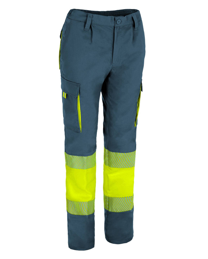 Pantalón A.V. ABERDEEN naranja flúor-azul marino orión