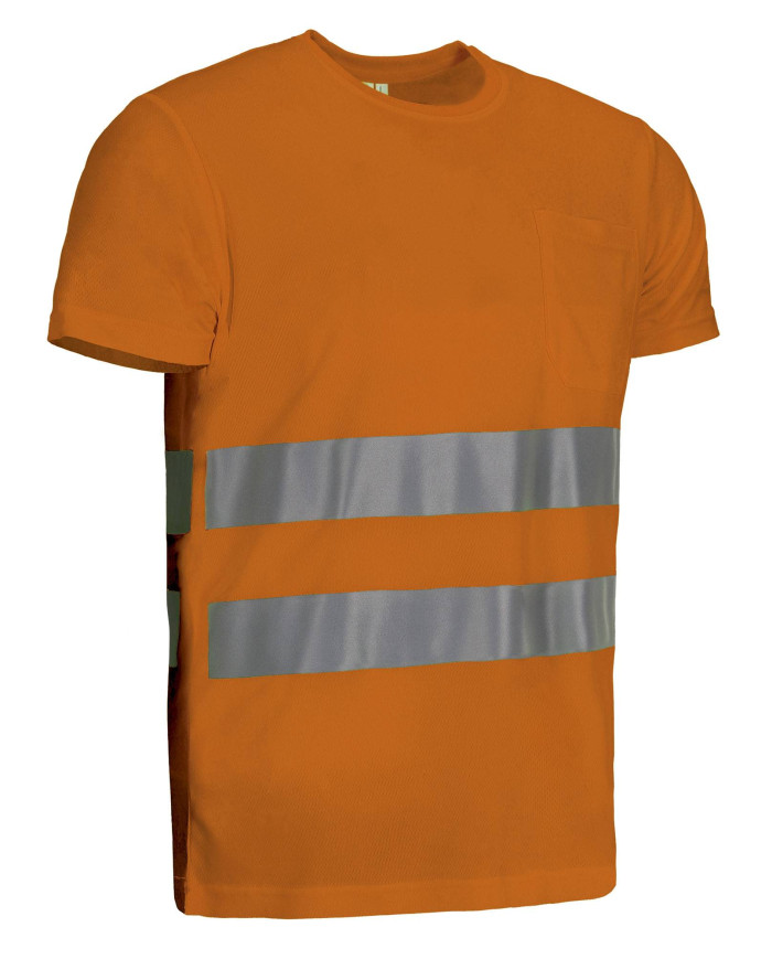 Camiseta A.V. M/C STRAHAN naranja flúor