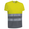 Camiseta A.V. M/C WEXFORD naranja flúor-azul marino orión