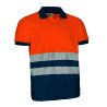 Polo A.V. M/C THURSO naranja flúor-azul marino orión