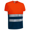 Camiseta A.V. M/C DEMOLITION naranja fluor-gris carbon