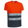 Camiseta A.V. M/C DEMOLITION naranja fluor-gris carbon