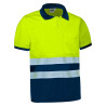 Polo A.V. M/C DELAWARE naranja fluor-gris carbon