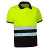 Polo A.V. M/C DELAWARE naranja fluor-gris carbon