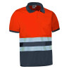Polo A.V. M/C DELAWARE naranja fluor-gris carbon