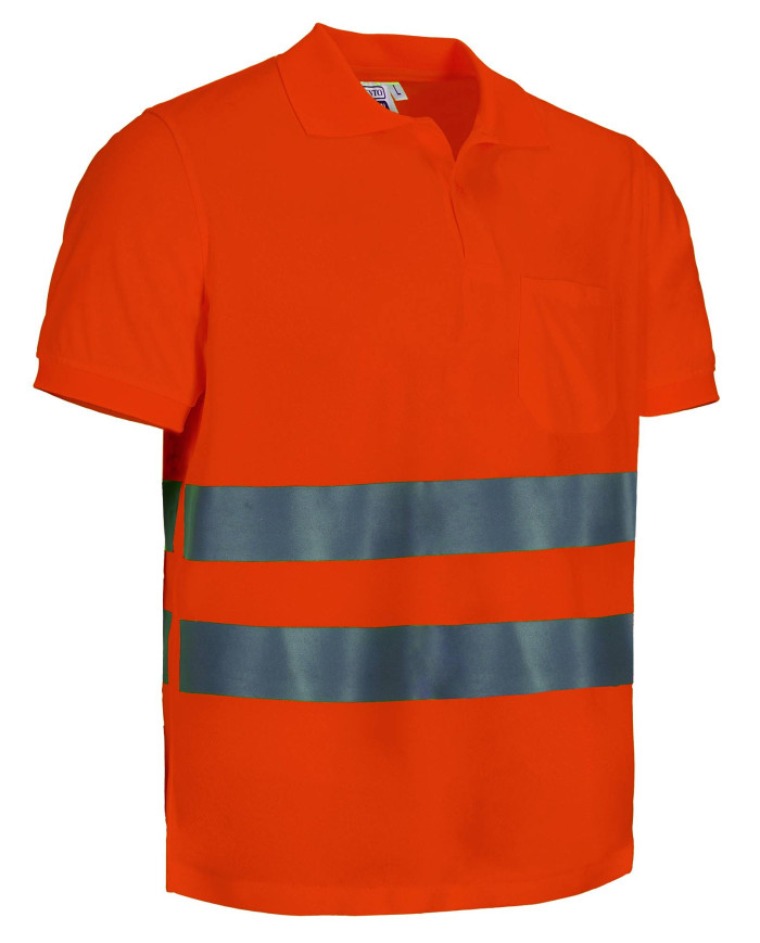 Polo A.V. M/C LEXINGTON naranja flúor