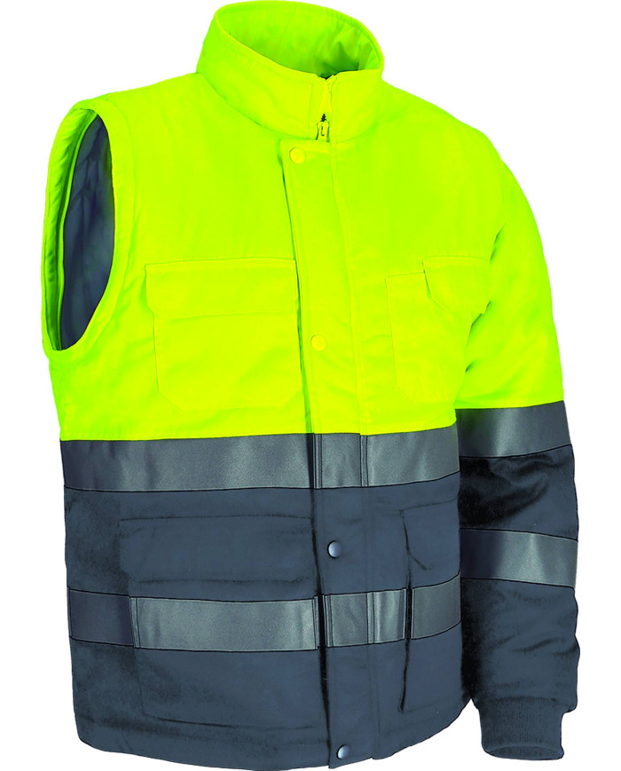 Chaqueta desmontable A.V. SEQUOIA naranja flúor-azul marino orión