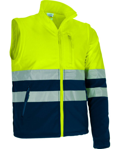 Chaqueta desmontable A.V. BRAMPTON naranja flúor-azul marino orión