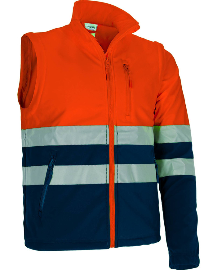 Chaqueta desmontable A.V. BRAMPTON naranja flúor-azul marino orión