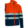 Chaqueta desmontable A.V. BRAMPTON naranja flúor-azul marino orión
