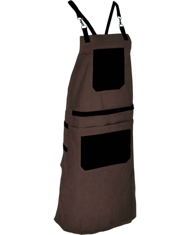 Delantal ARTISAN negro-marron chocolate