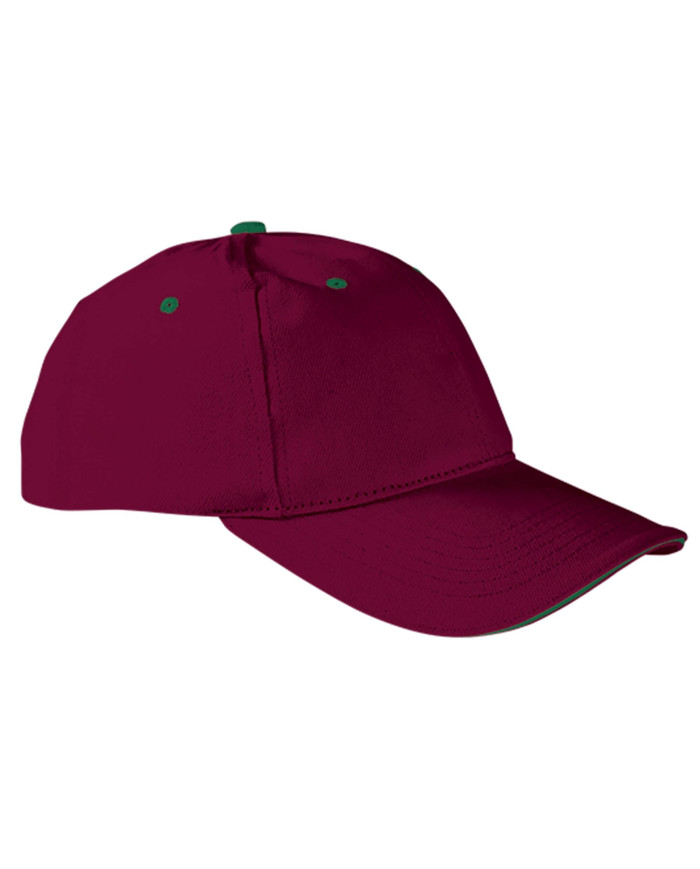 Gorra SANDWICH azul marino orión-rojo loto-amarillo limón