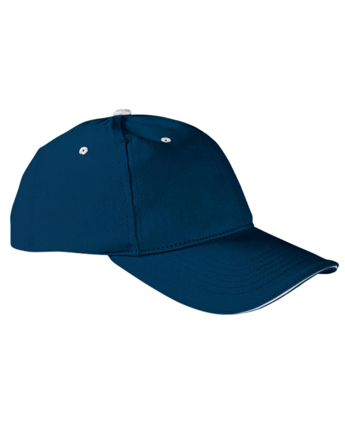Gorra SANDWICH azul marino orión-rojo loto-amarillo limón
