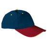 Gorra SANDWICH azul marino orión-rojo loto-amarillo limón