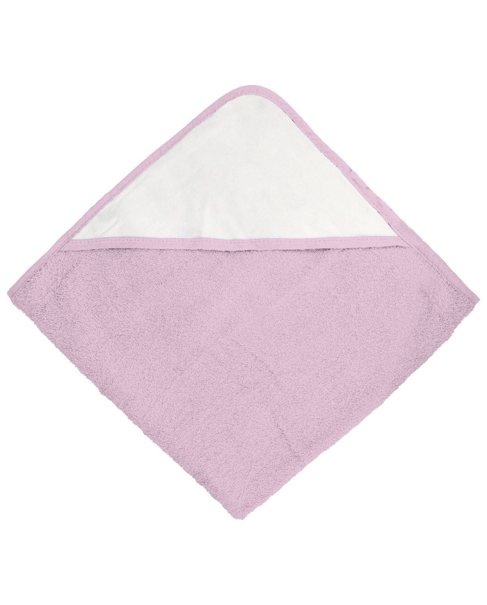 Toalla bebe MAGGIE rosa pastel-blanco