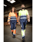 Pantalón Elástico Multibolsillos Alta Visibilidad Prima Step Plus