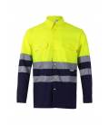 Camisa Bicolor Ml Av Velilla 144