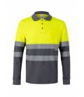 Polo Algodón Bicolor Ml Av Velilla 305515
