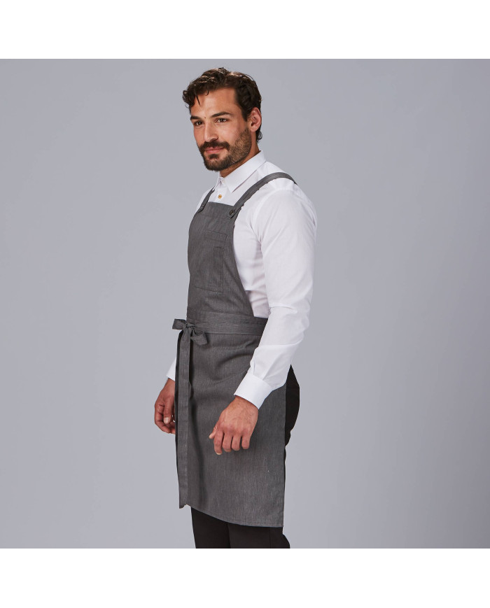 DELANTAL PETO BOLSILLO CARTERA SARGA RECICLADA 88X74 CM GARYS