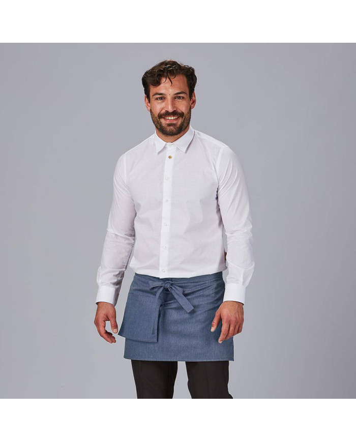 DELANTAL CORTO BOLSILLO CARTERA SARGA RECICLADA 35X67 CM GARYS