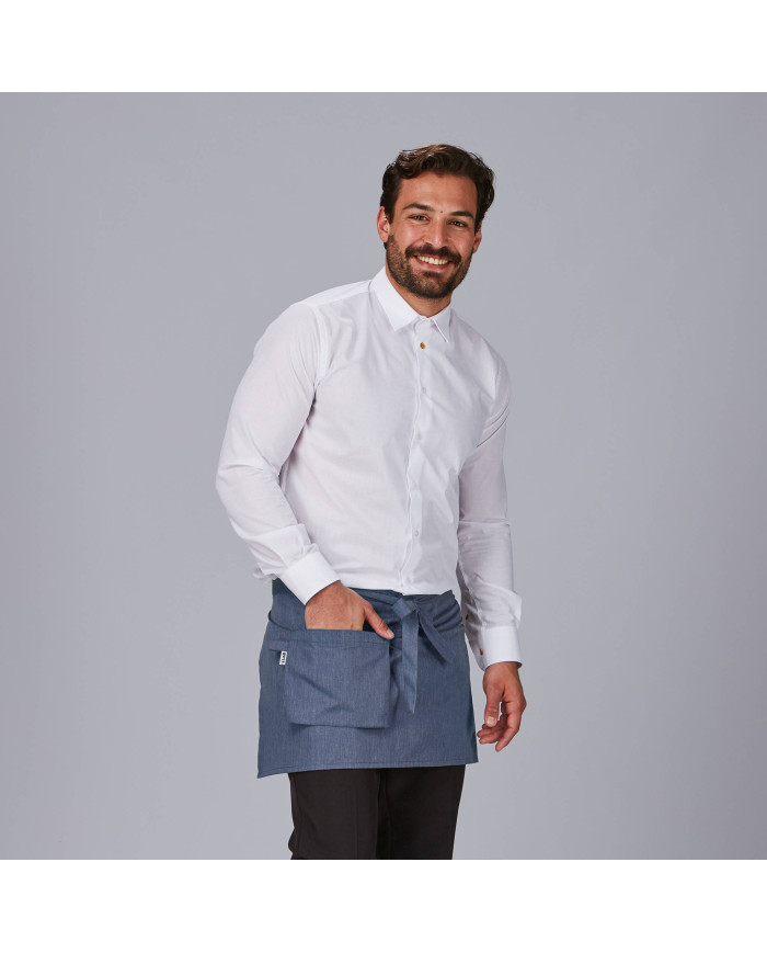 DELANTAL CORTO BOLSILLO CARTERA SARGA RECICLADA 35X67 CM GARYS