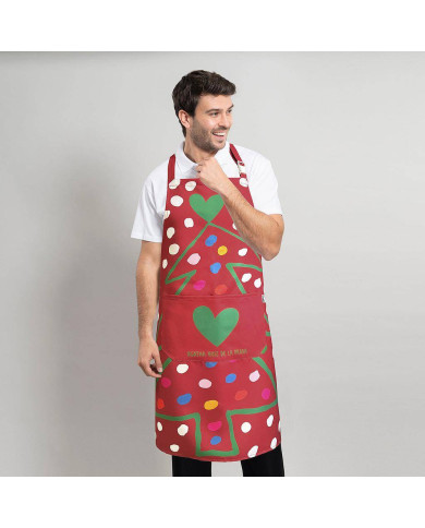 DELANTAL AGATHA NAVIDAD 80X68 CM GARYS