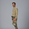 DELANTAL CORTO ESTAMPADO FLORES 50X74 CM GARYS