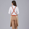DELANTAL PETO BOLSILLO Y CINTAS COMBINADAS 88X74 CM GARYS