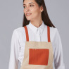DELANTAL PETO BOLSILLO Y CINTAS COMBINADAS 88X74 CM GARYS