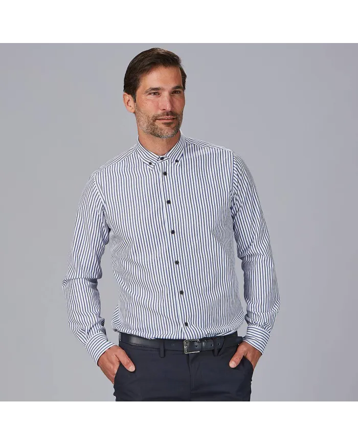 CAMISA HOMBRE RAYAS BICOLOR SLIM FIT ALESSANDRO GARYS