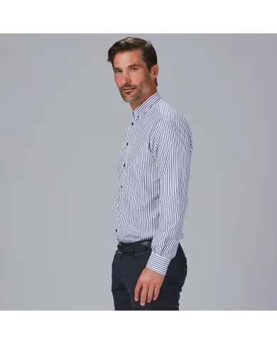 CAMISA HOMBRE RAYAS BICOLOR SLIM FIT ALESSANDRO GARYS