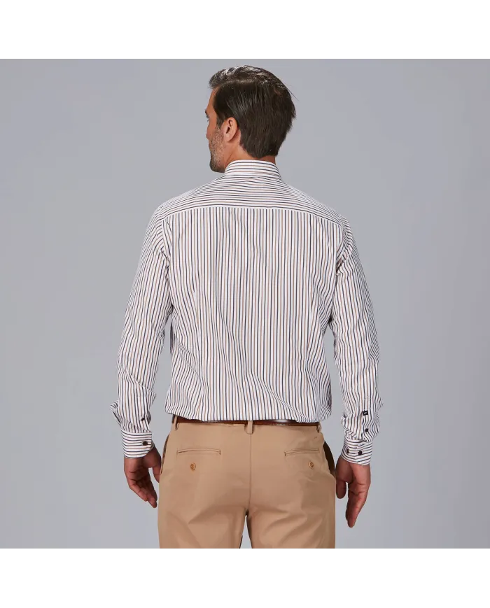 CAMISA HOMBRE RAYAS BICOLOR SLIM FIT ALESSANDRO GARYS