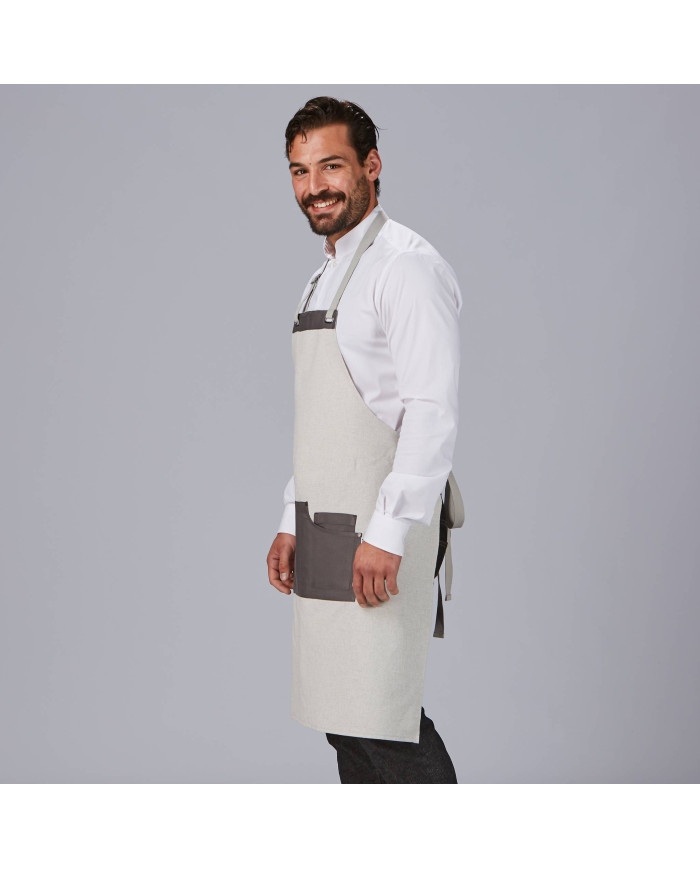 DELANTAL PETO BICOLOR 88X74 CM GARYS