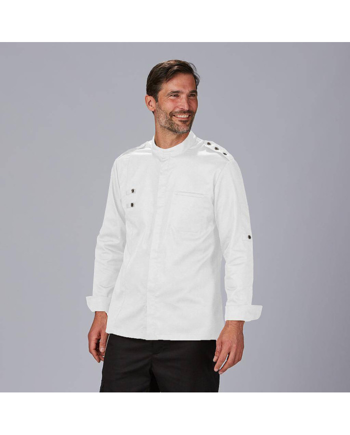 CHAQUETA COCINA HOMBRE SATEN ALGODON CUETO GARYS
