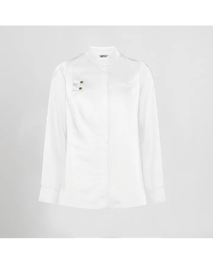 CHAQUETA COCINA MUJER SATEN ALGODON SOLA GARYS