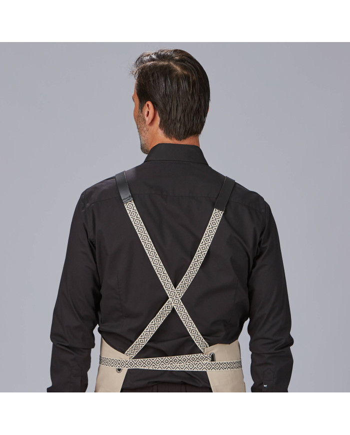DELANTAL PETO OLLADOS TIRAS COMBI 88X74 CM GARYS