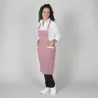 DELANTAL CON PUNTILLA BLANCO O VICHY 80X54 CM GARYS