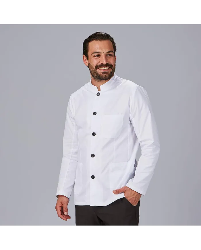 CHAQUETA HOMBRE CUELLO MAO BLANCA GARYS